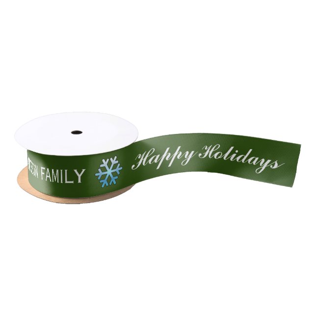 Create Your Own Family Christmas Personalized  Satin Ribbon (Spool)