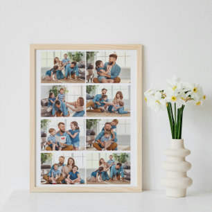 Create your own Family Custom 8 Photo Collage Poster