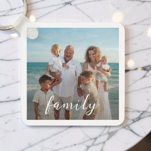 Create Your Own Family Double Sided 5 Photo Custom Keychain