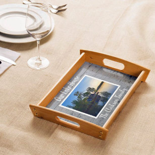 Create your own family lake house photo serving tray