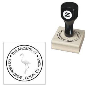 Create Your Own Family Name  Flamingo        Rubber Stamp