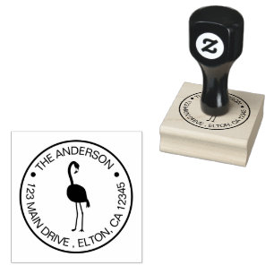 Create Your Own Family Name  Flamingo        Rubber Stamp