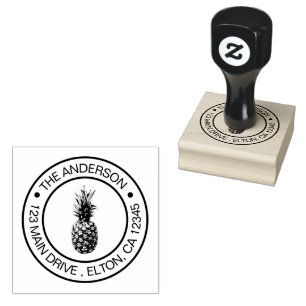 Create Your Own Family Name Pineapple Rubber Stamp