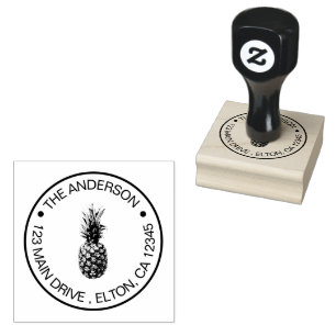 Create Your Own Family Name Pineapple Rubber Stamp