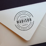Create Your Own Family Name Return Address Rubber Stamp<br><div class="desc">Simple and modern return address rubber stamp.</div>