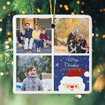 Create Your Own Family Photo Collage Christmas Ceramic Ornament<br><div class="desc">Family Photo Collage Christmas Ornament</div>