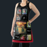 Create your own family photo collage monogram apron<br><div class="desc">Create your own family photo collage script apron.
Add your own photos,  monogram and text and create a very personal and unique apron.</div>
