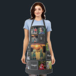 Create your own family photo collage monogram apron<br><div class="desc">Create your own family photo collage script apron.
Add your own photos,  monogram and text and create a very personal and unique apron.</div>
