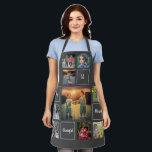 Create your own family photo collage monogram apron<br><div class="desc">Create your own family photo collage script apron.
Add your own photos, monogram and text and create a very personal and unique apron.</div>
