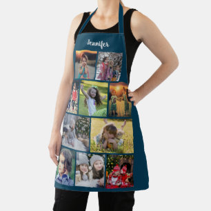 Create your own family photo collage name apron