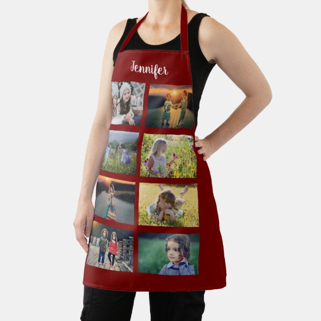 Create your own family photo collage name apron (Insitu)