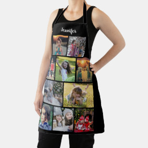 Create your own family photo collage name apron