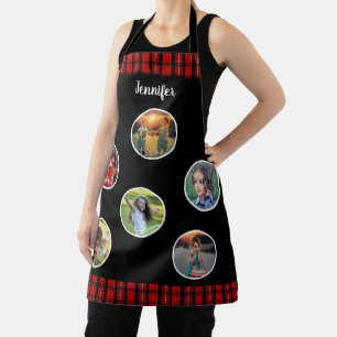 Create your own family photo collage name apron
