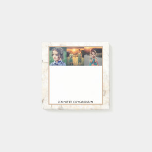 Create your own family photo collage on marble post-it notes
