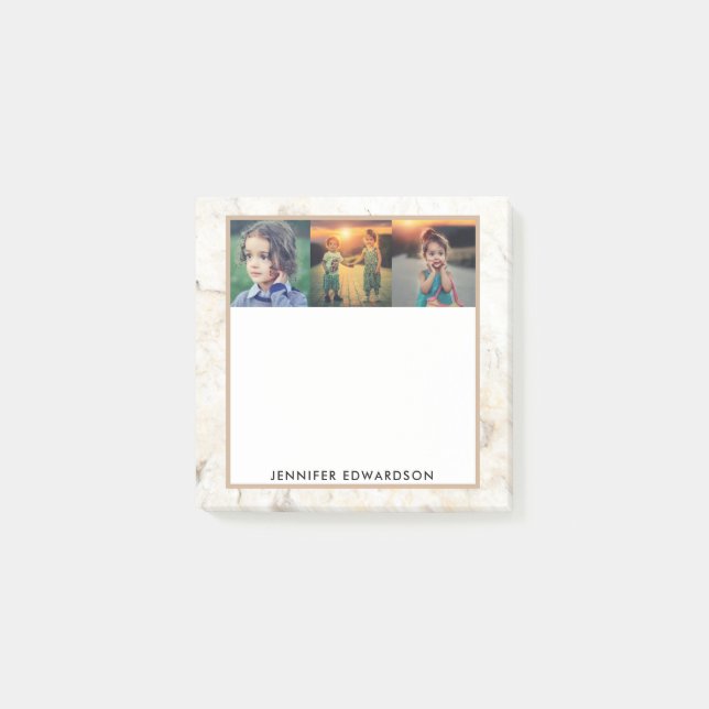 Create your own family photo collage on marble post-it notes (Front)