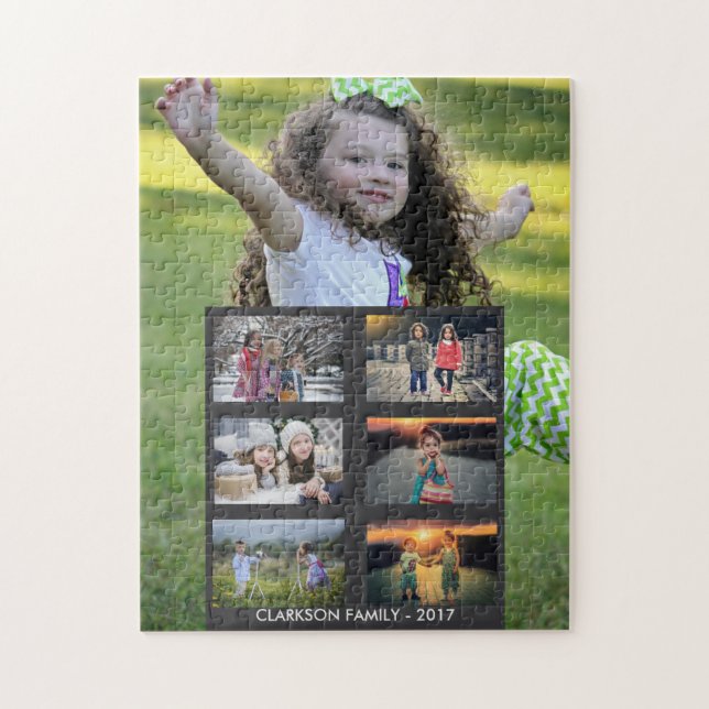 Create your own family photo collage puzzle (Vertical)