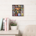 Create your own family photo collage rustic wood square wall clock<br><div class="desc">Create your own family photo collage,  rustic barn wood,  Square Wall Clock.
Add your own most beautiful photos and create a very personal and unique clock.</div>