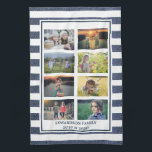 Create your own family photo collage striped kitchen towel<br><div class="desc">Make your own most beautiful family photo collage kitchen towel.
You can personalize it and add your most beautiful photos.</div>