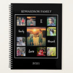 Create your own family photo collage unique planner<br><div class="desc">Create your own family photo collage script and monogrammed unique planner.
Add your own personal photos,  text,  quotes,  monogram and name to personalize.</div>