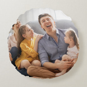 Create Your Own Family Photo Custom Picure Round Pillow