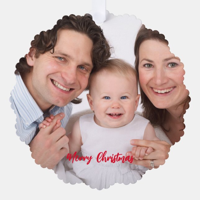 Create Your Own Family Photo Ornament Card (Front)