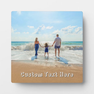 Create Your Own Family Photo Plaque Gift with Text