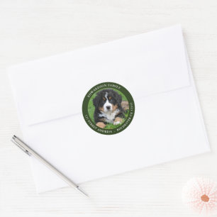 Create your own family photo return address classic round sticker