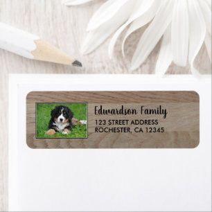 Create your own family photo rustic return address