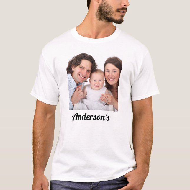 Create Your Own Family Photo T-Shirt (Front)