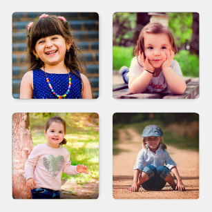 Create your own family photos coaster set