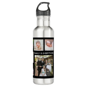 Create Your Own Family Quote 9 Photo Collage  710 Ml Water Bottle