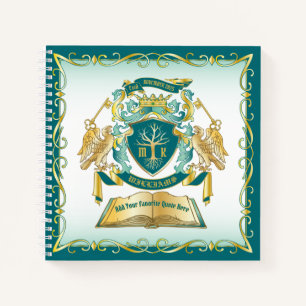 Create Your Own Fantasy Storybook Tree Keys Emblem Notebook