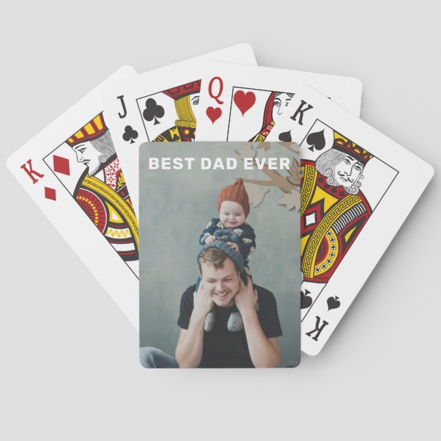 Create Your Own Father's Day Personalized Photo Playing Cards (Back)