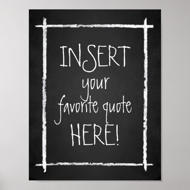 Create-Your-Own Faux Chalkboard Typography Poster (Front)