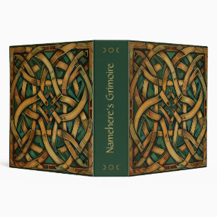 Create Your Own Faux Wood Golden Celtic Knotwork Binder