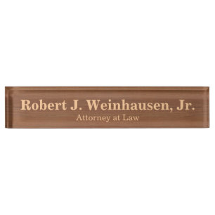 Create Your Own Faux Wood Grain Formal Nameplate
