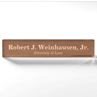 Create Your Own Faux Wood Grain Formal Nameplate