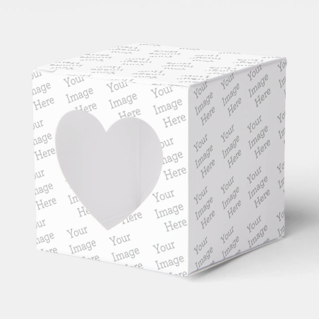 Paper Favour Box, Heart 5 cm x 5 cm x 5 cm  (Front Side)