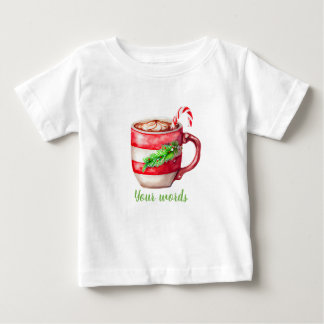 Create Your Own Festive Peppermint Hot Chocolate Baby T-Shirt
