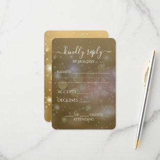 Create Your Own Festive Sparkle Bokeh Background RSVP Card