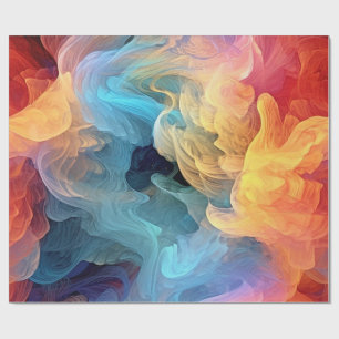 Create Your Own Fiery Sky Alcohol Ink Smoke Wrapping Paper