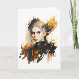 Create Your Own Fiery Witch Card