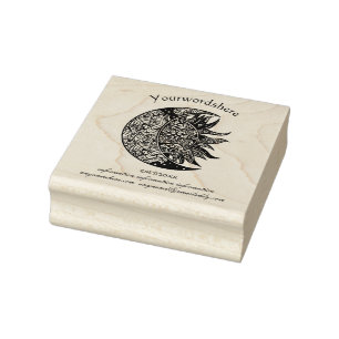 Create Your Own Filigree Sun Moon Mandala Rubber Stamp
