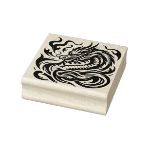 Create Your Own Fire Breathing Dragon Bust Rubber Stamp