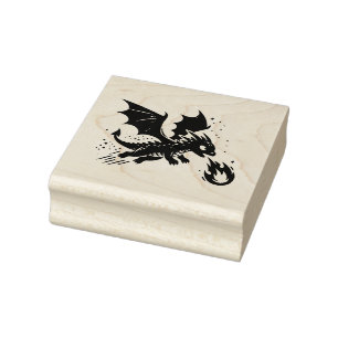 Create Your Own Fire Breathing Dragon Fledgling Rubber Stamp