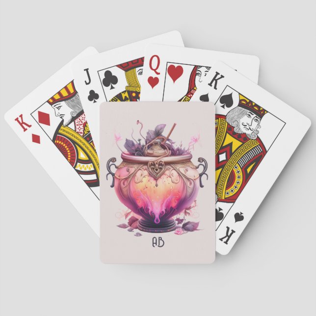 Create Your Own Fire Potion Cauldron Playing Cards (Back)