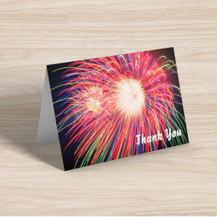 Create Your Own Fireworks Photo Thank You Card