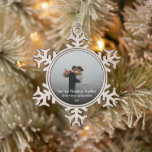 Create your own First Christmas Together photo Snowflake Pewter Christmas Ornament<br><div class="desc">Create your own First Christmas Together photo ornament.
Very nice Christmas keepsake.
Add your own photo,  add your text and names.</div>