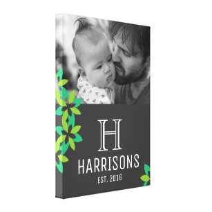 Create Your Own First Father's Day Photo Canvas Print