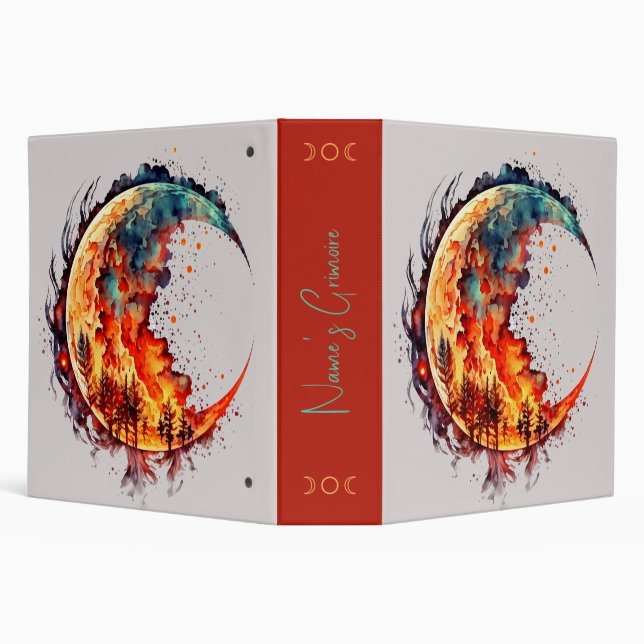 Create Your Own Flaming Moon Binder (Background)